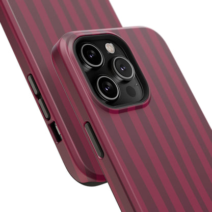 Burgandy Stripes x Ava Dudderar Phone Case