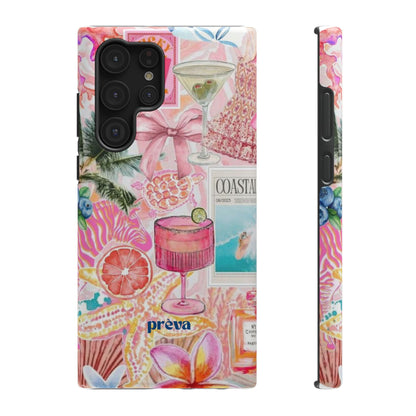 Pink Cocktail Collage Phone Case