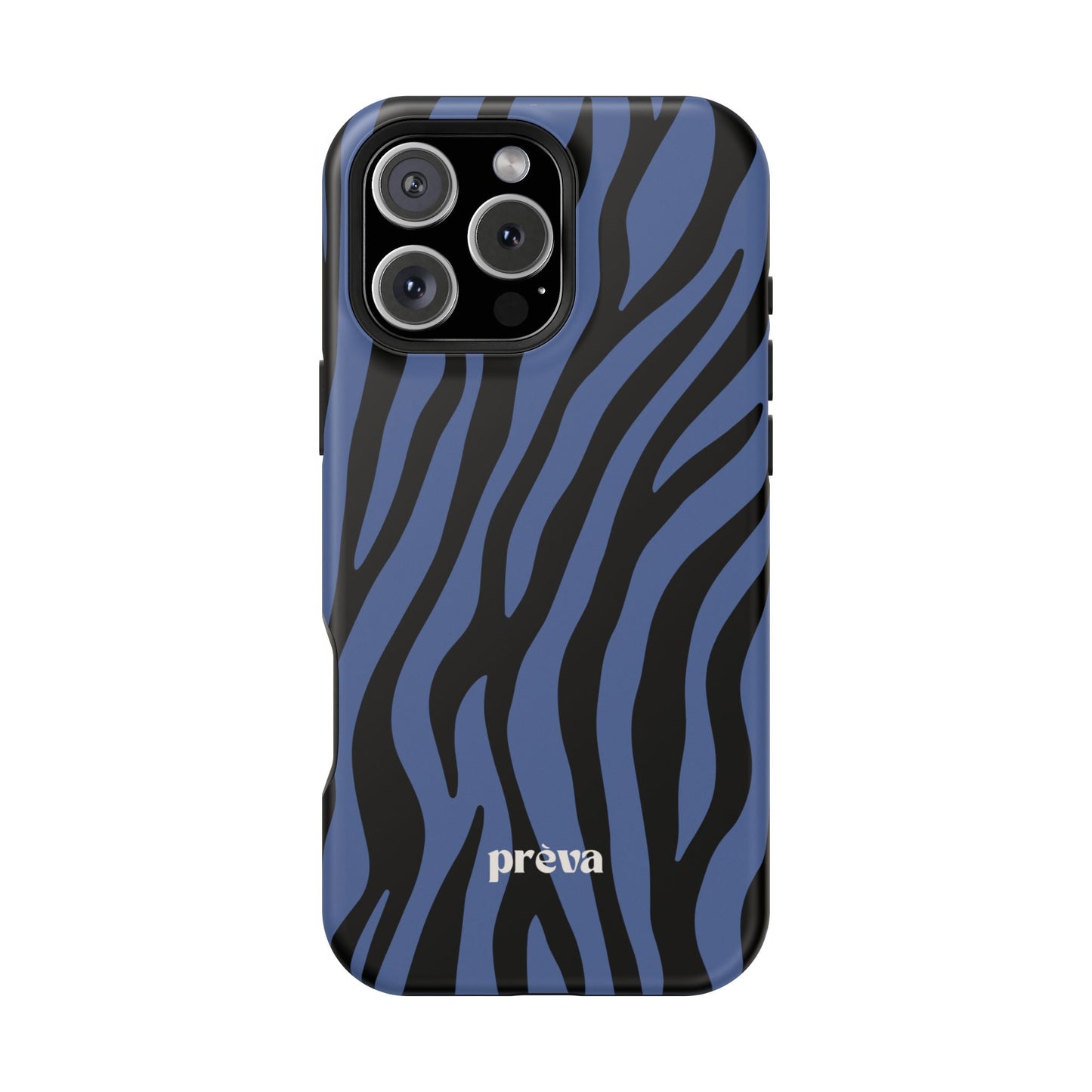 Blue & Black Zebra Stripe Phone Case