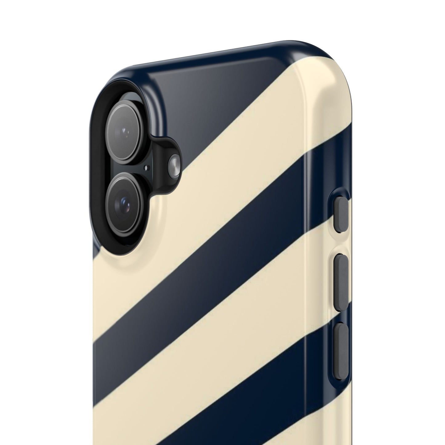 Striped Navy & Cream Phone Case