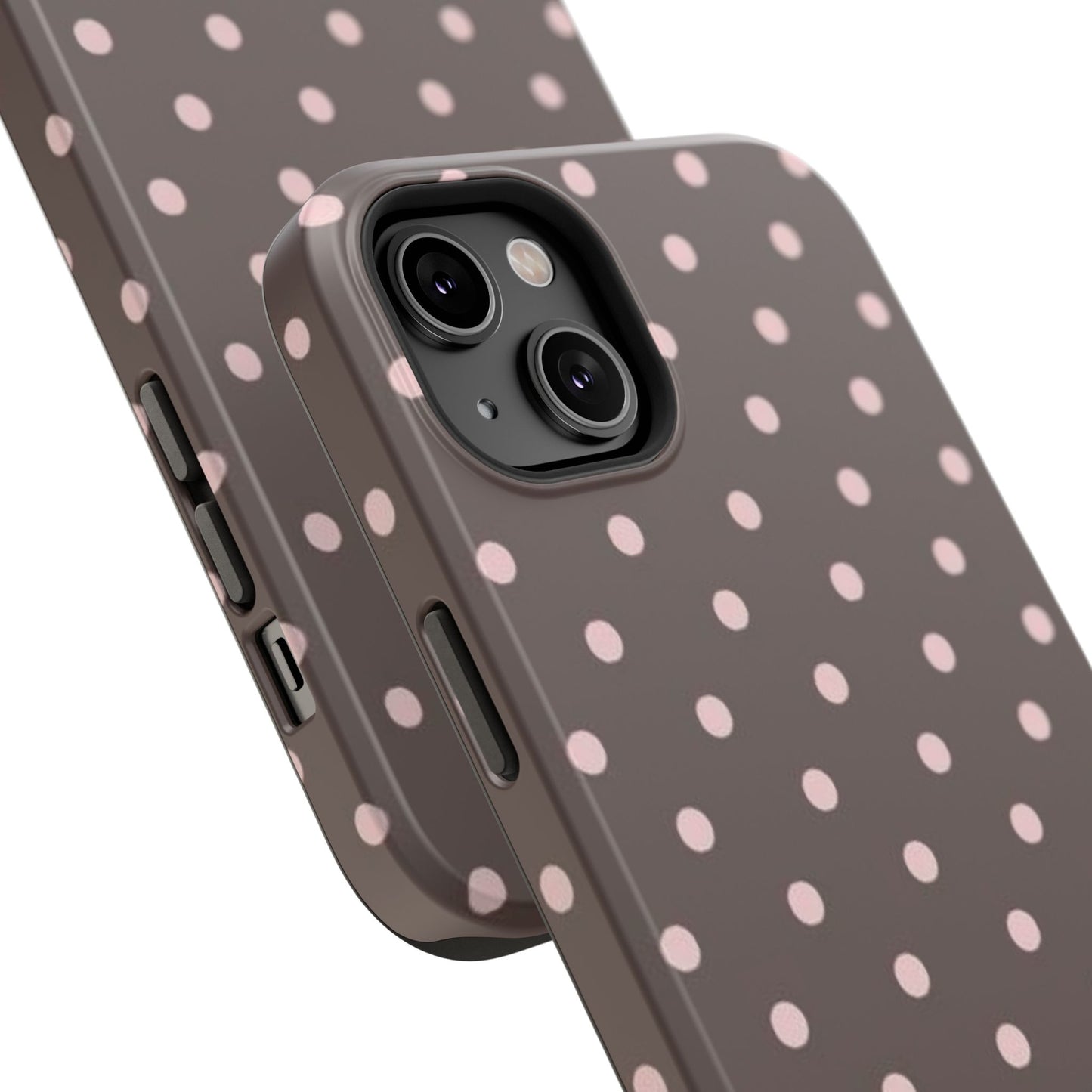 Brown and Pink Polka Dot Phone Case