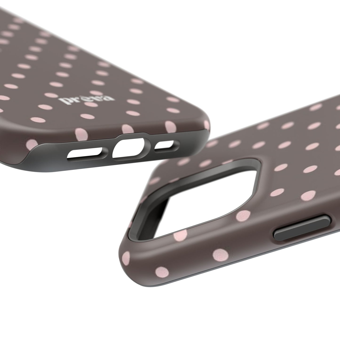 Brown and Pink Polka Dot Phone Case