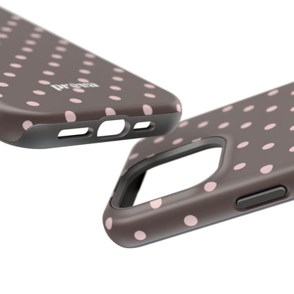 Brown and Pink Polka Dot Phone Case