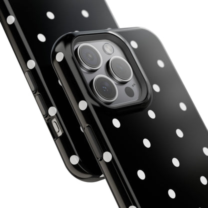 Black with White Polka Dots Phone Case