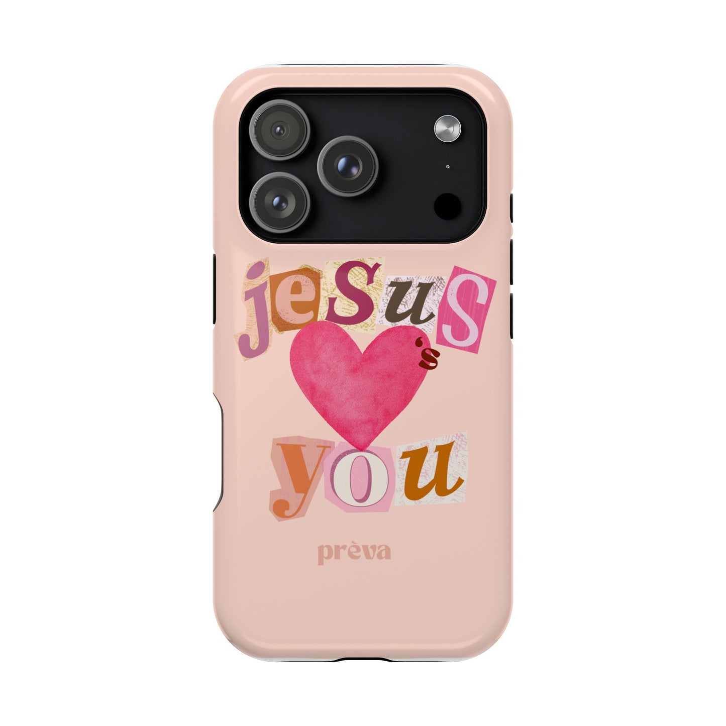 Pink Jesus Loves You Phone Case