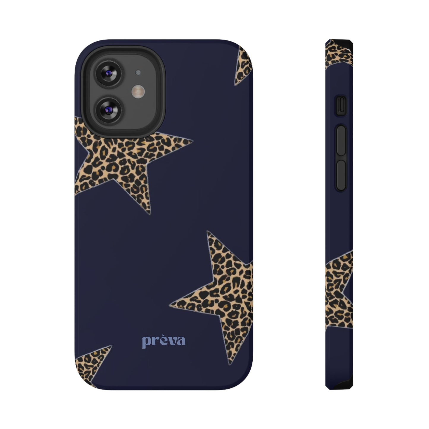 Navy Leopard Star Phone Case