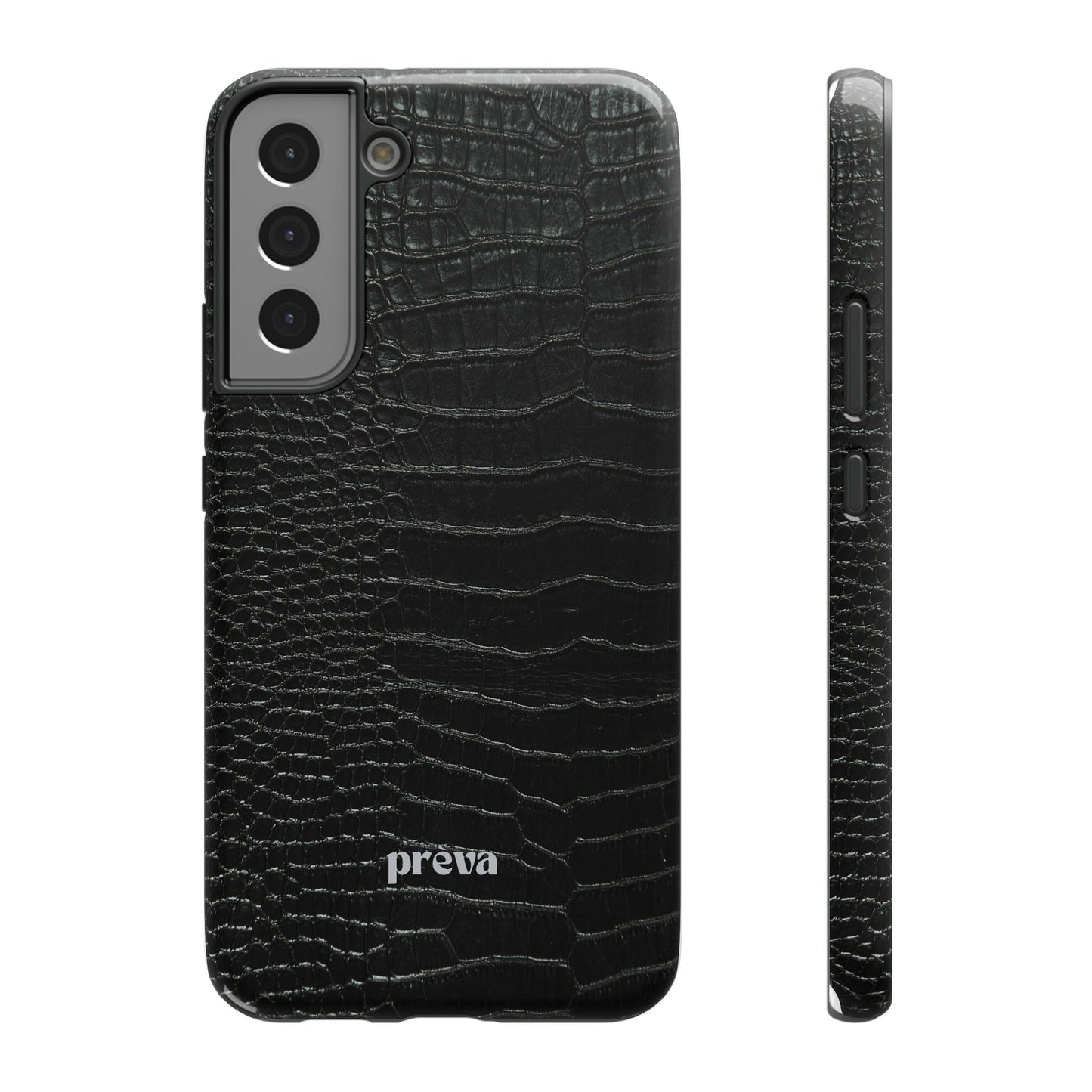Black Croc Phone Case