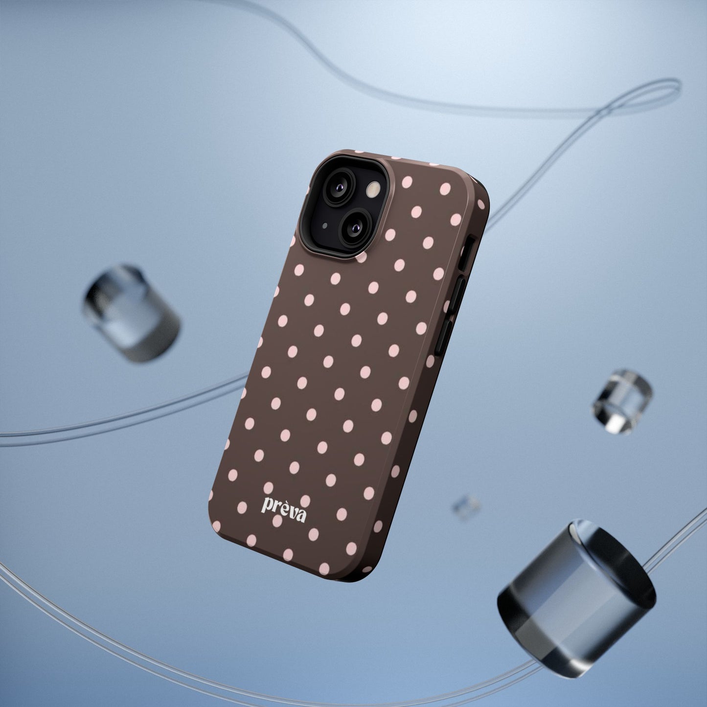 Brown and Pink Polka Dot Phone Case
