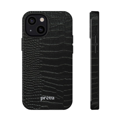 Black Croc Phone Case