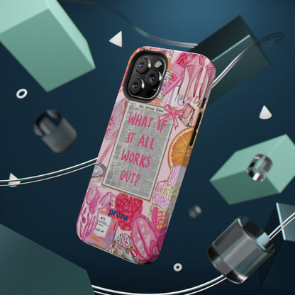 Pink "What If It All Works Out?" Collage Phone Case