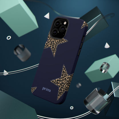 Navy Leopard Star Phone Case