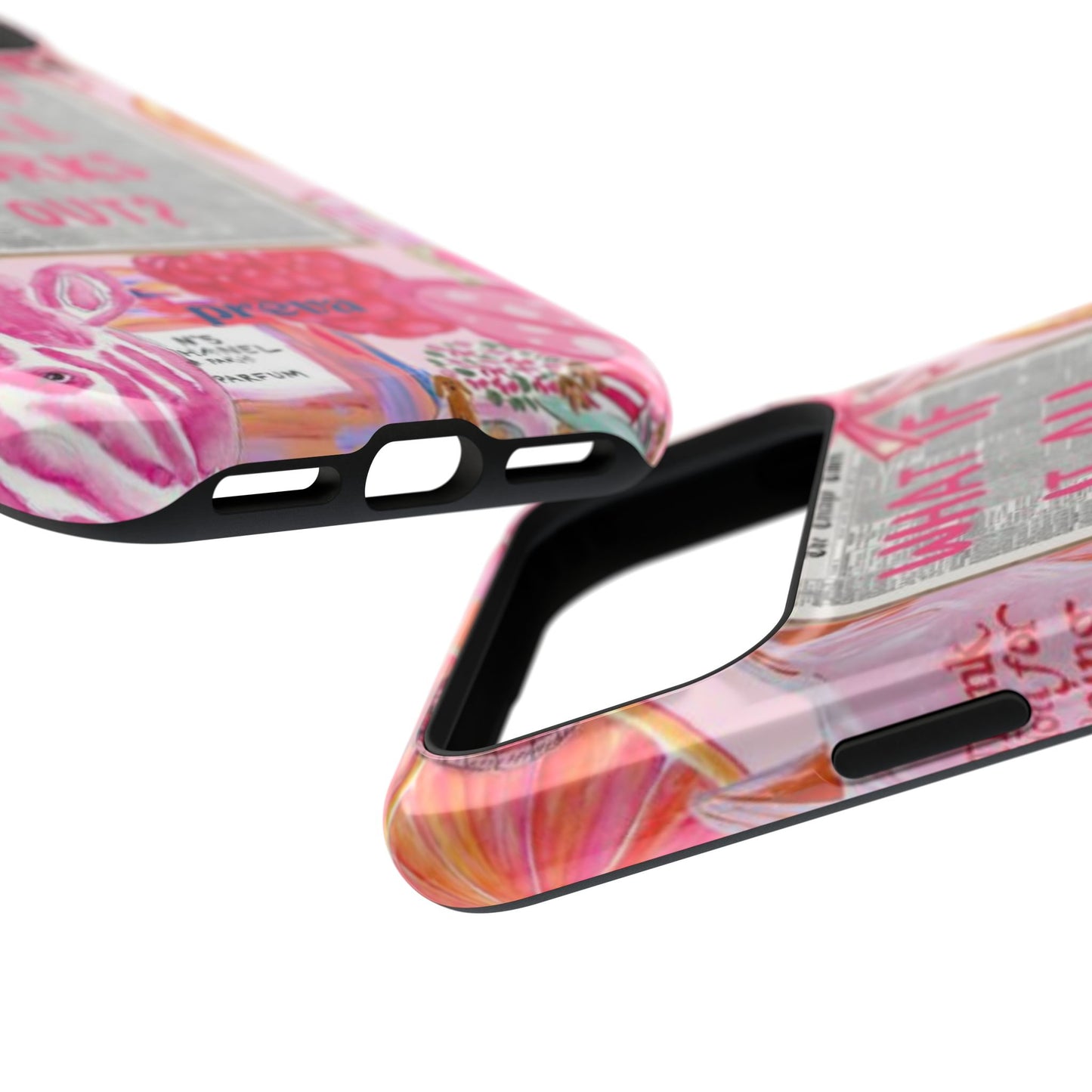 Pink "What If It All Works Out?" Collage Phone Case