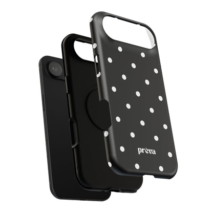 Black with White Polka Dots Phone Case