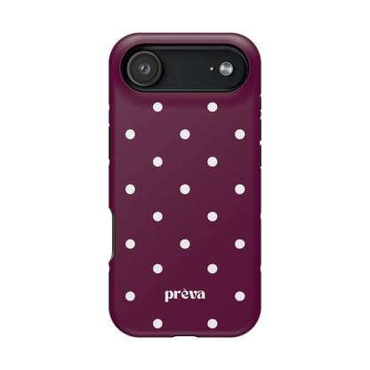 Maroon Polka Dot Phone Case