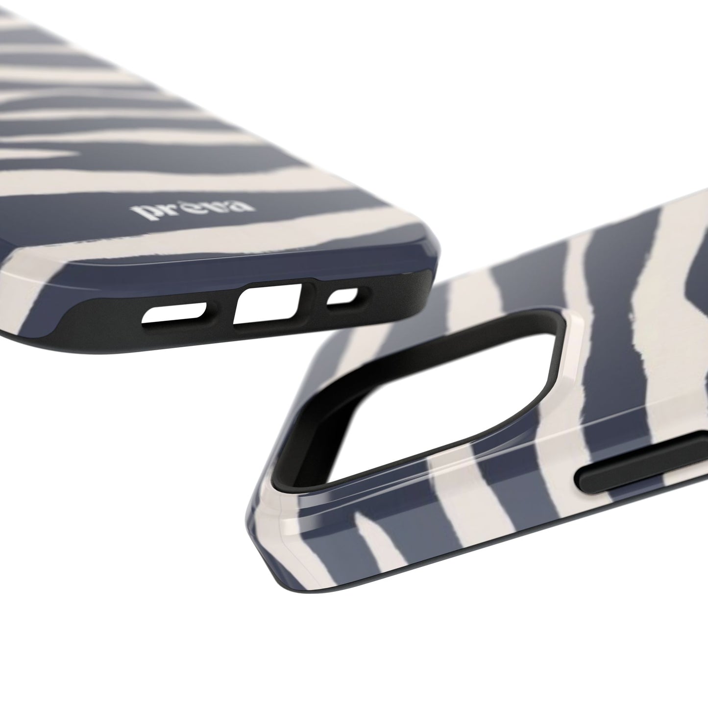 Navy & Cream Zebra Phone Case