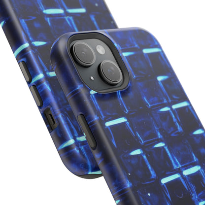 Blue Glass Tile Impact-Resistant Phone Case