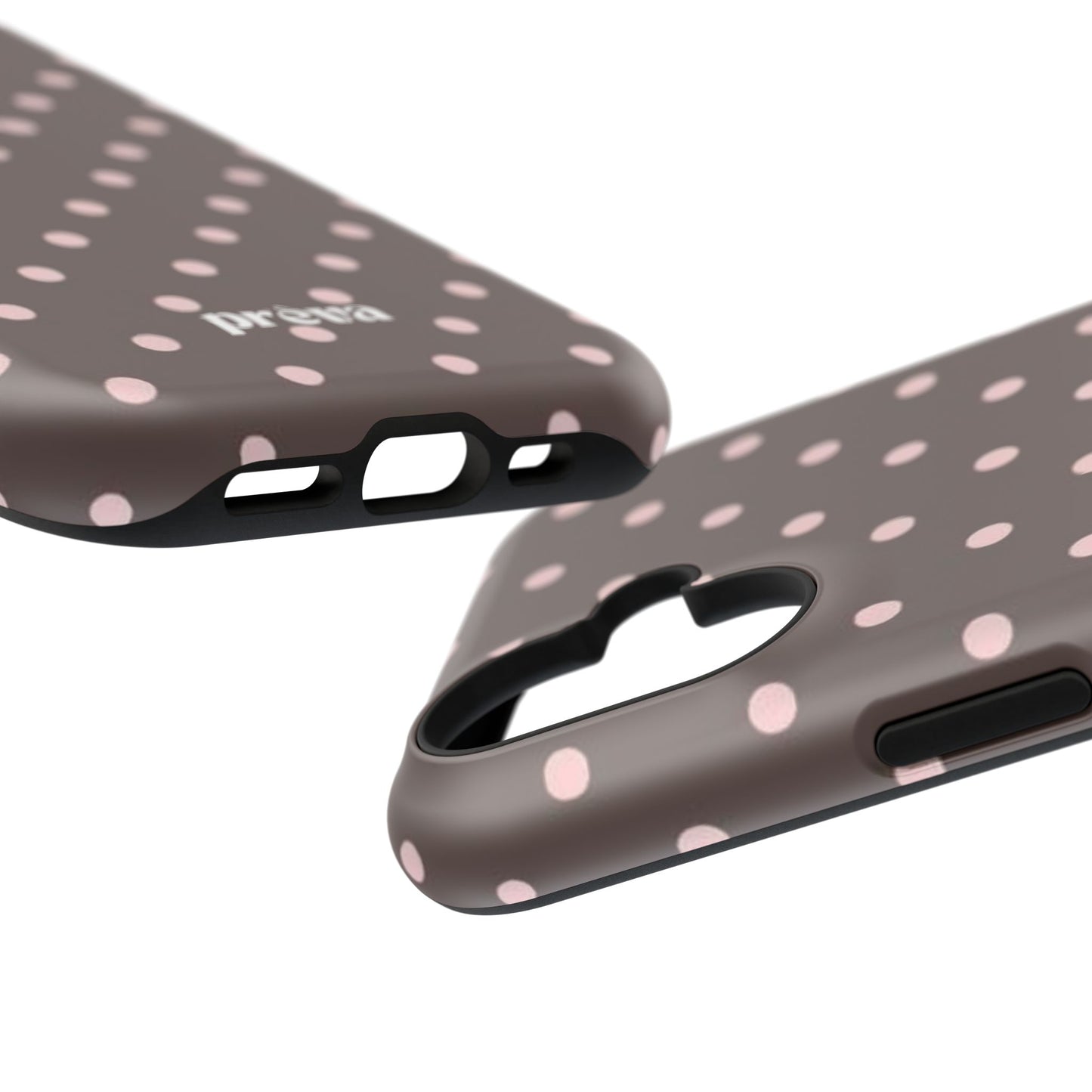 Brown and Pink Polka Dot Phone Case