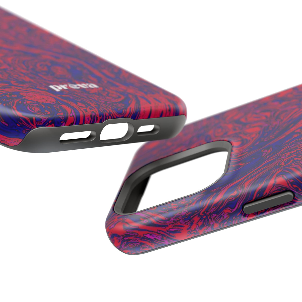 Marbled Red & Purple Impact Phone Case