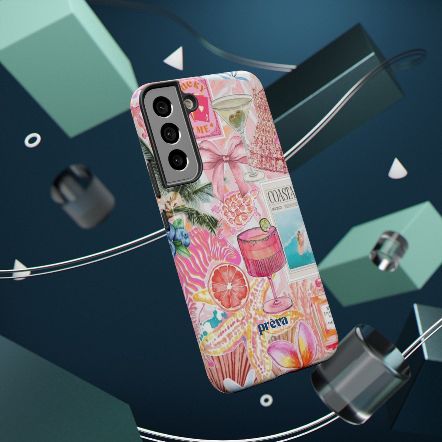 Pink Cocktail Collage Phone Case
