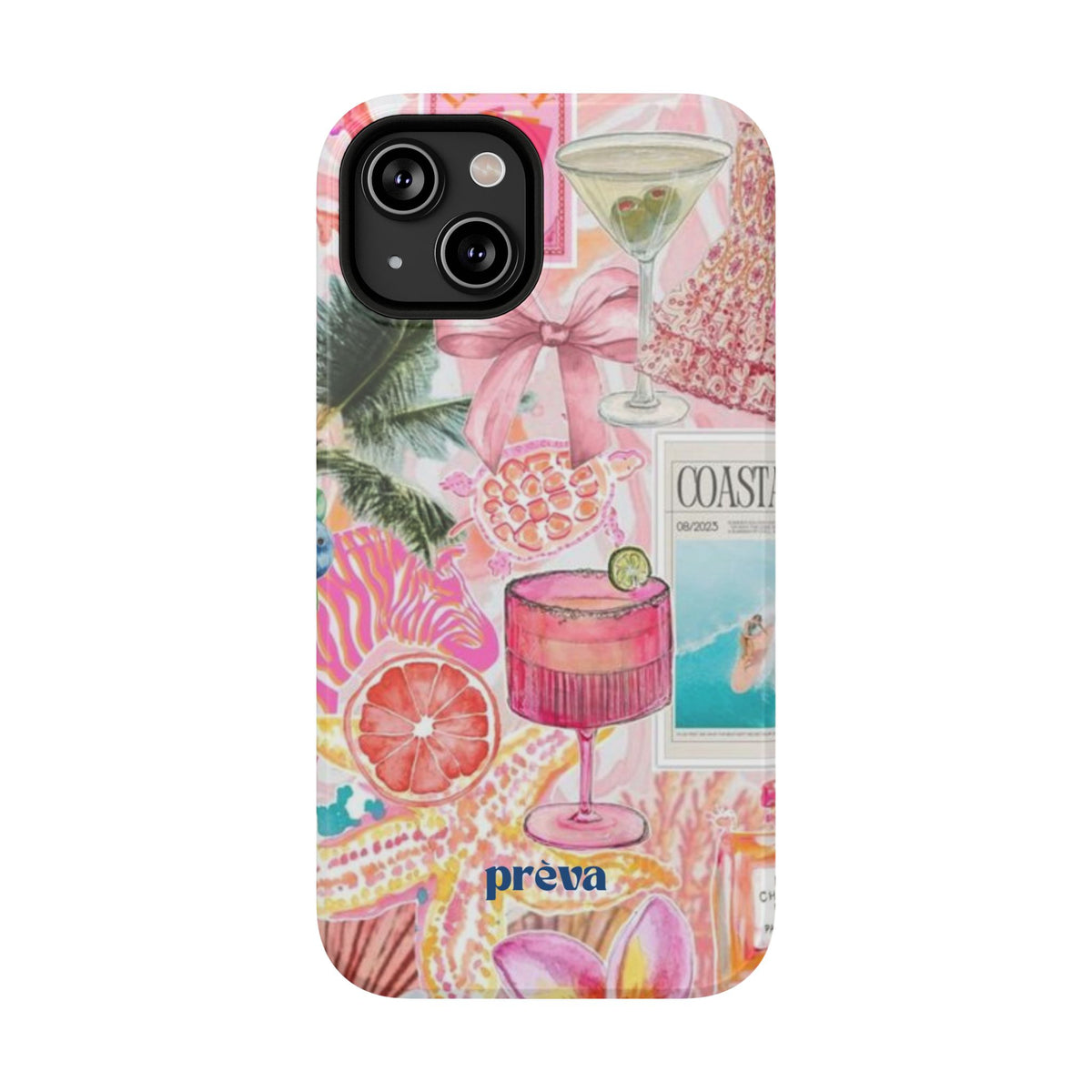 Pink Cocktail Collage Phone Case