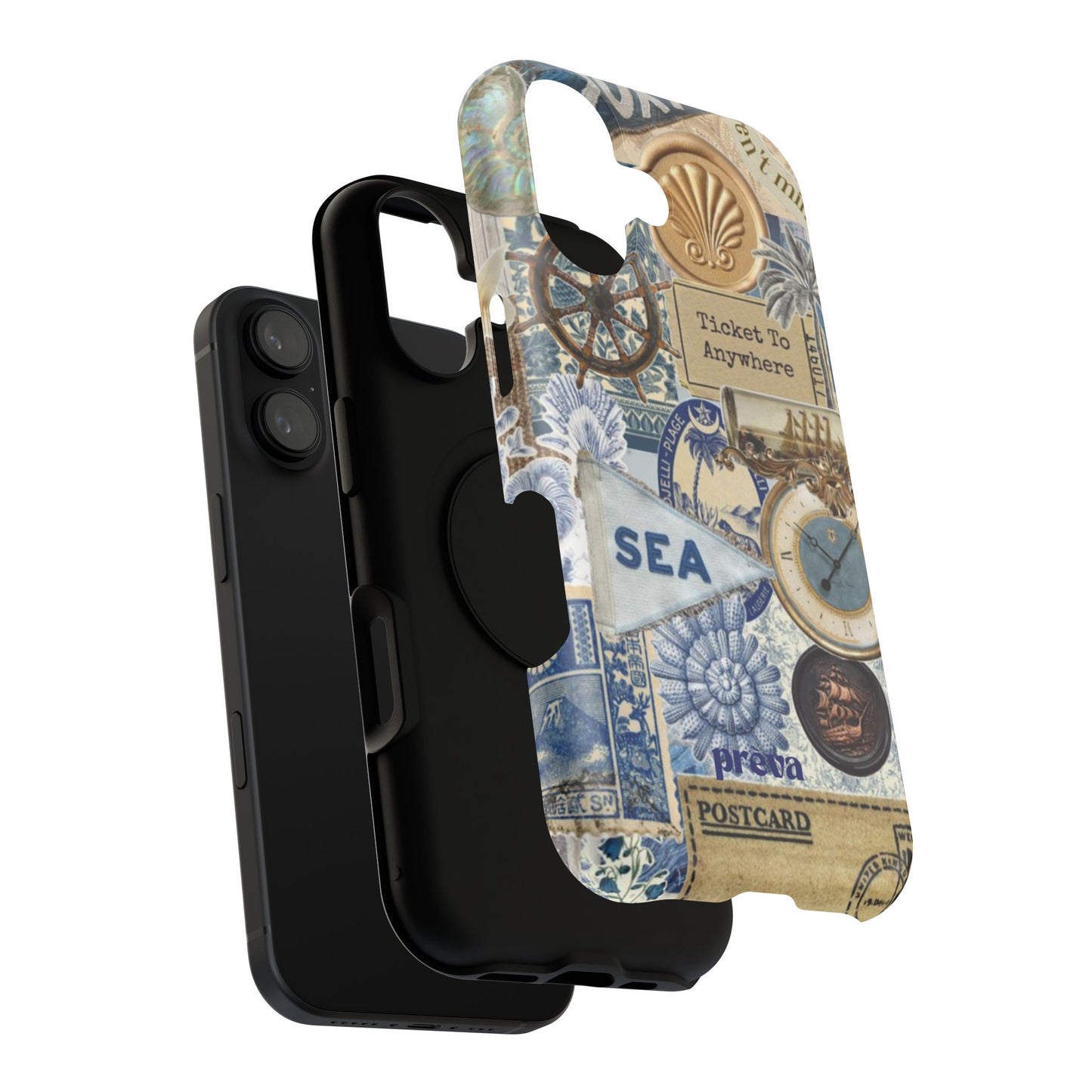 Neutral Travel Collage Phone Case