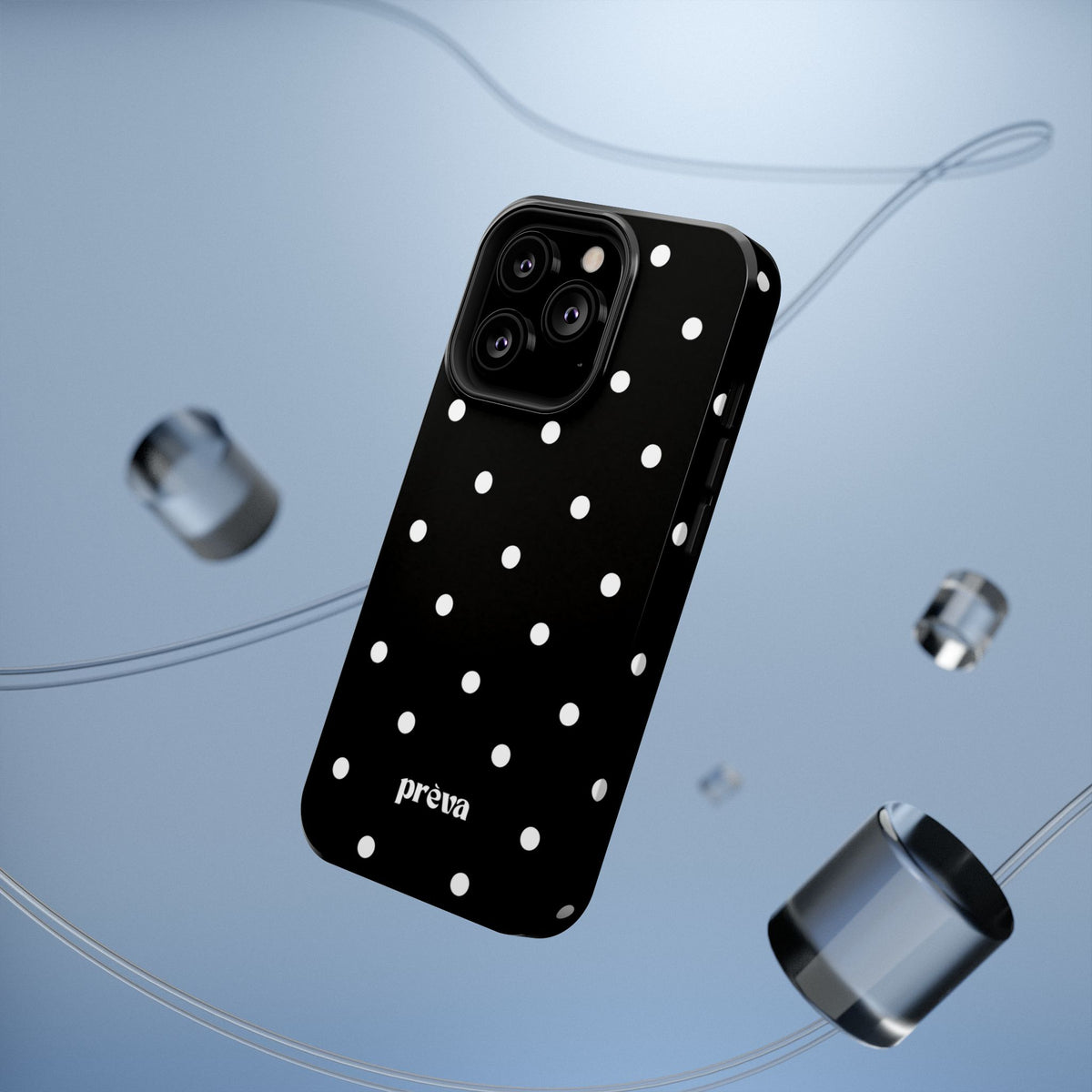 Black with White Polka Dots Phone Case