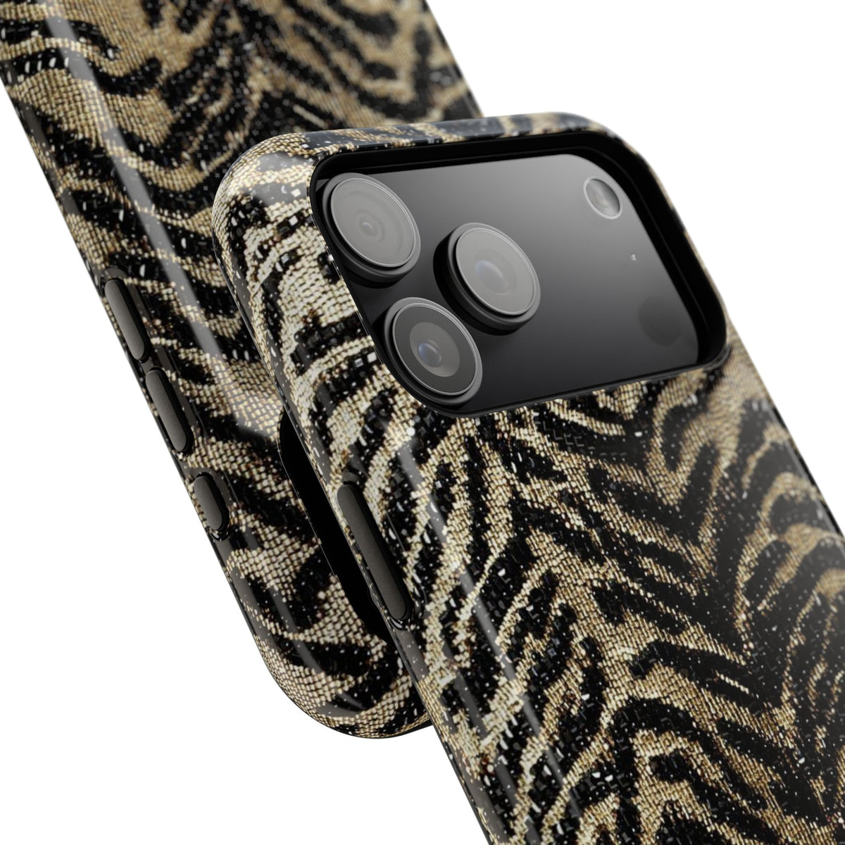 Phone Case — Impact‑Resistant Tiger Print Rug Texture