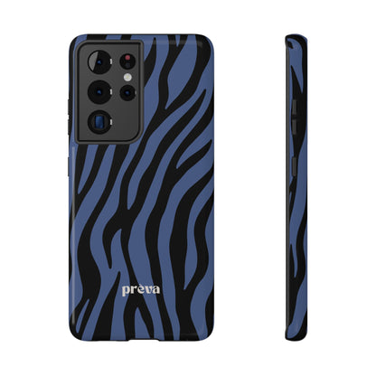 Blue & Black Zebra Stripe Phone Case