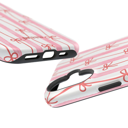 Pink Bow Chain Phone Case