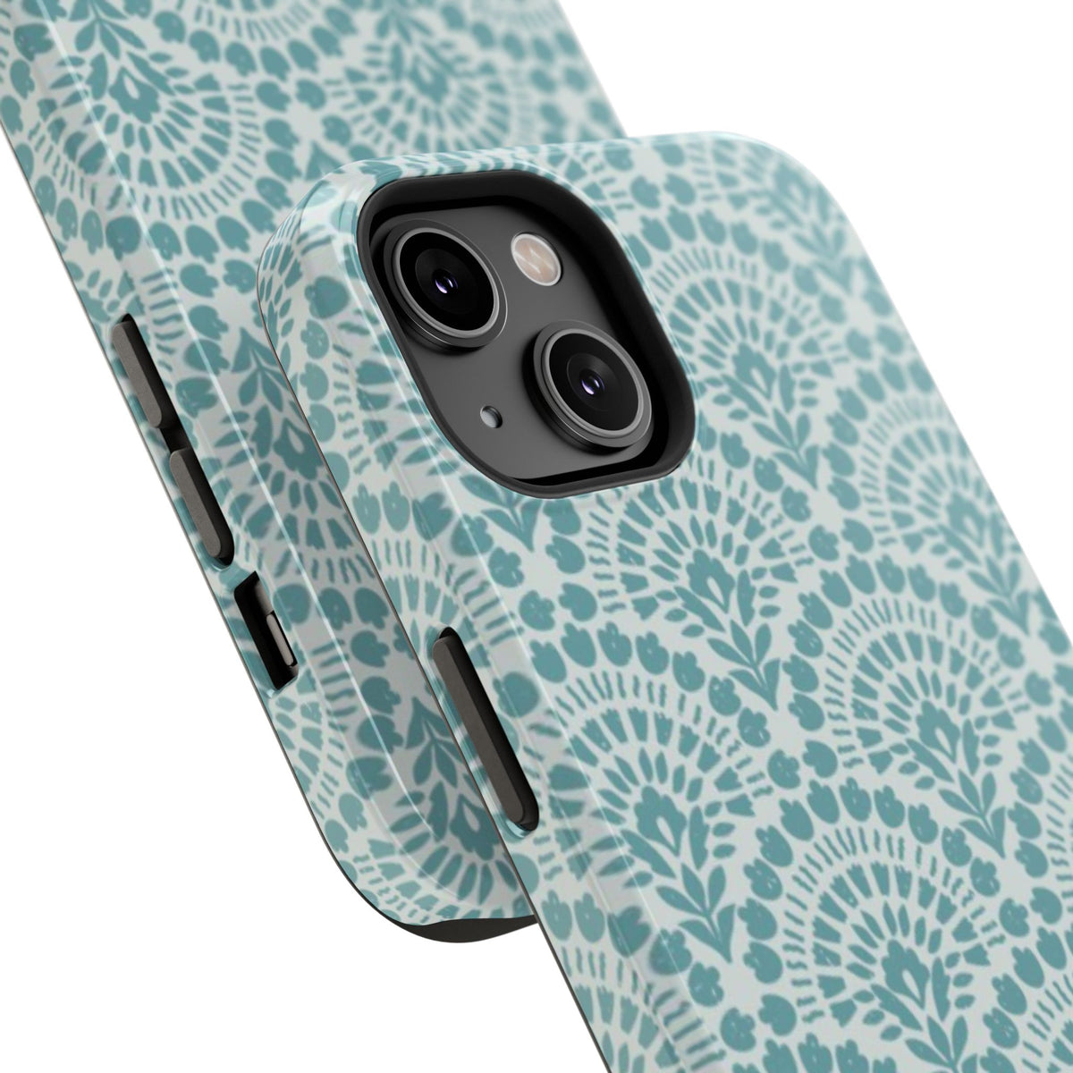Aqua Lace Pattern Phone Case