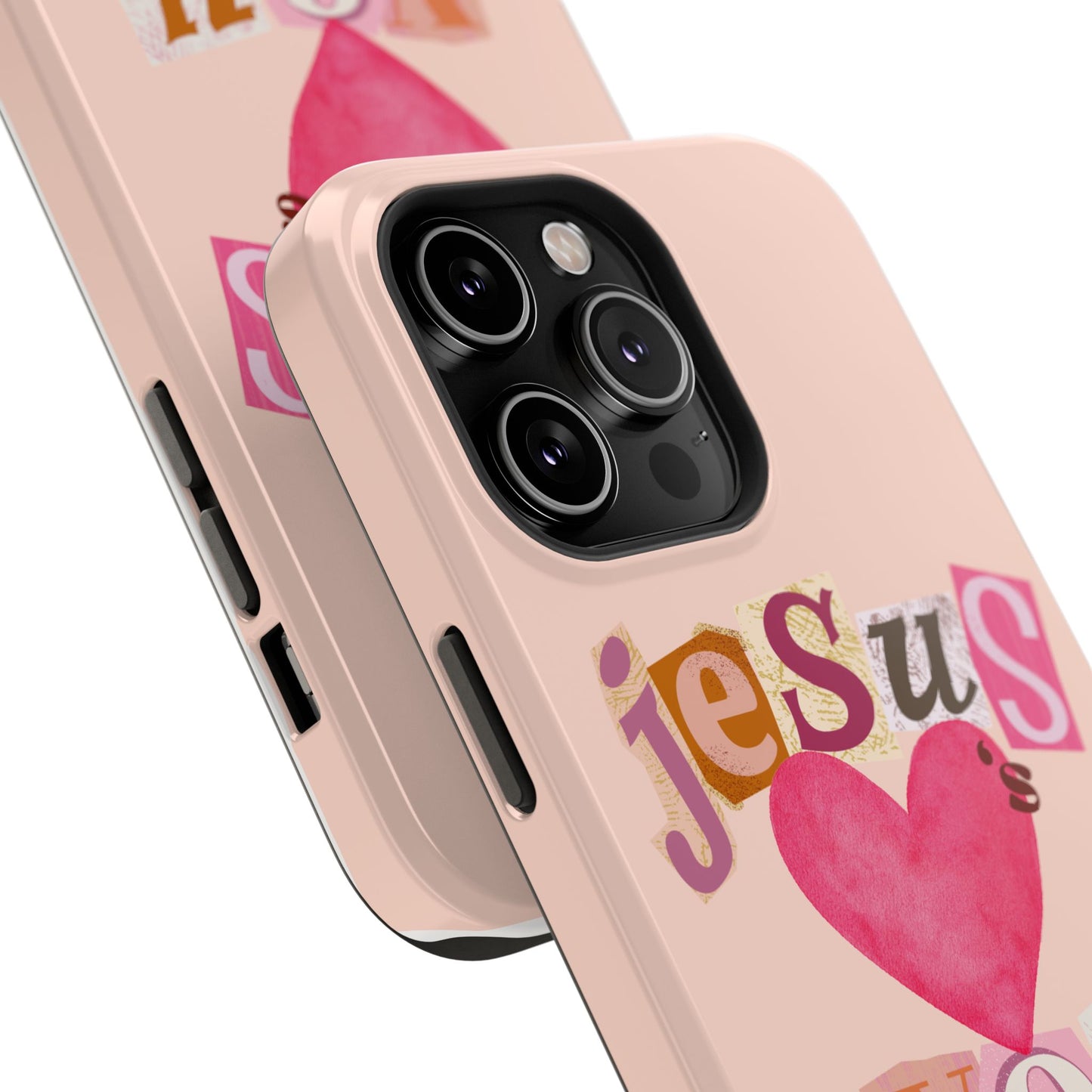 Pink Jesus Loves You Phone Case