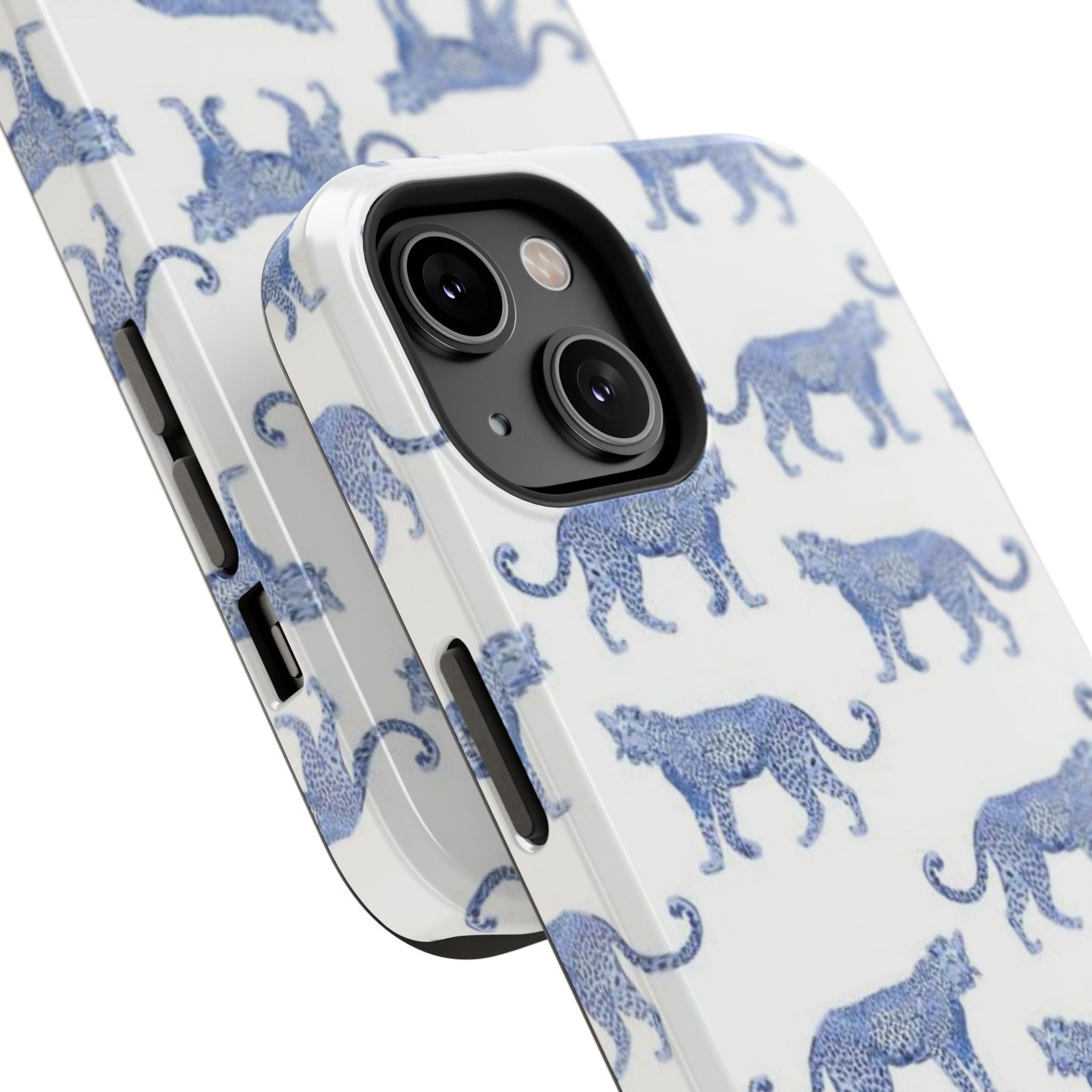 Blue Leopard Pattern Phone Case