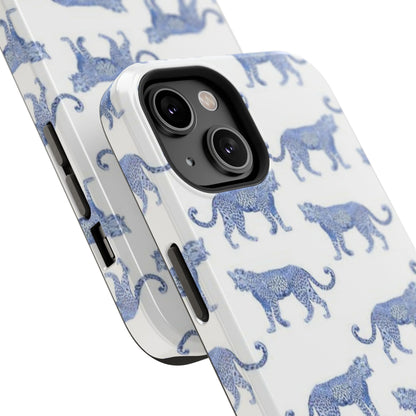 Blue Leopard Pattern Phone Case