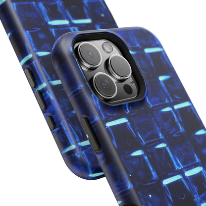 Blue Glass Tile Impact-Resistant Phone Case