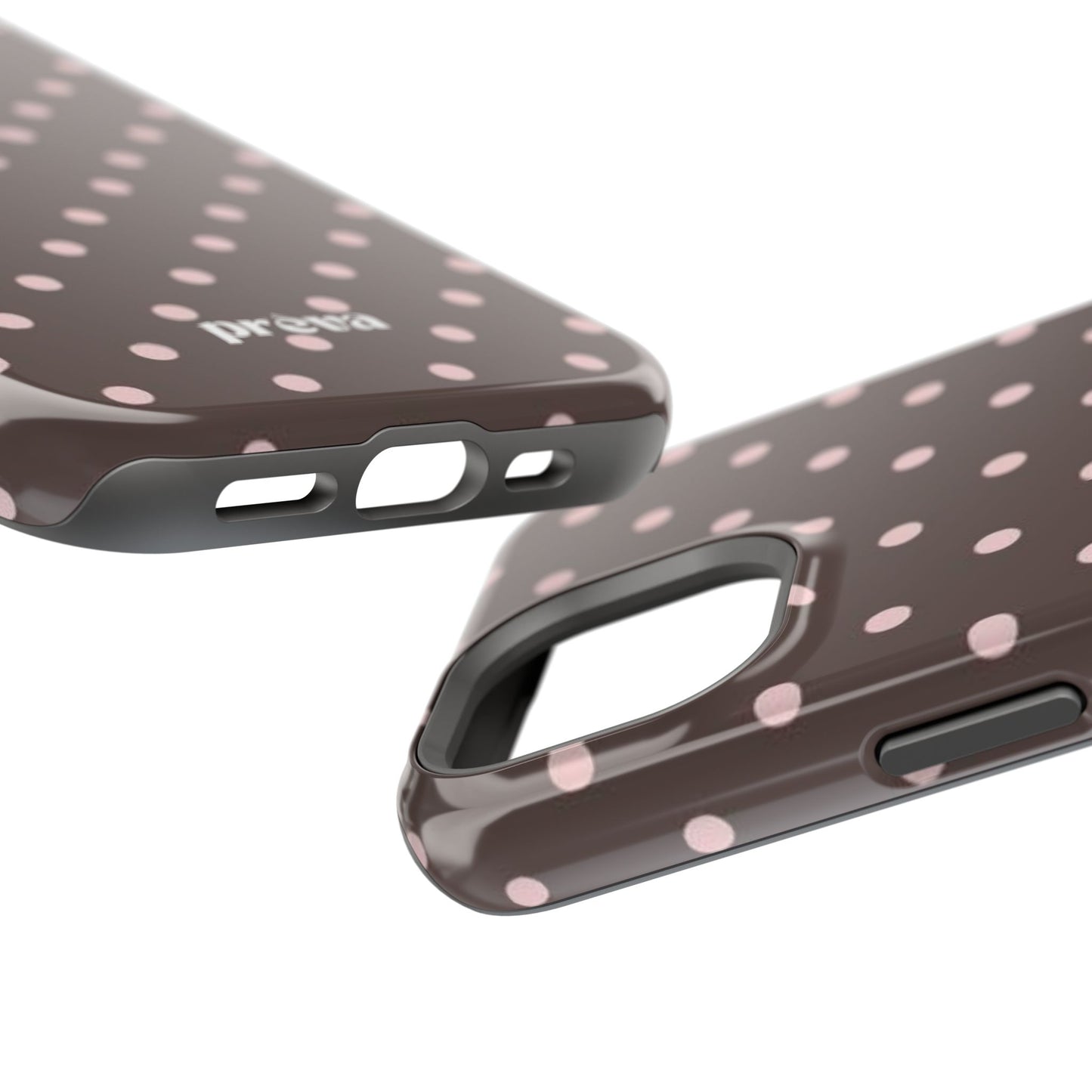 Brown and Pink Polka Dot Phone Case