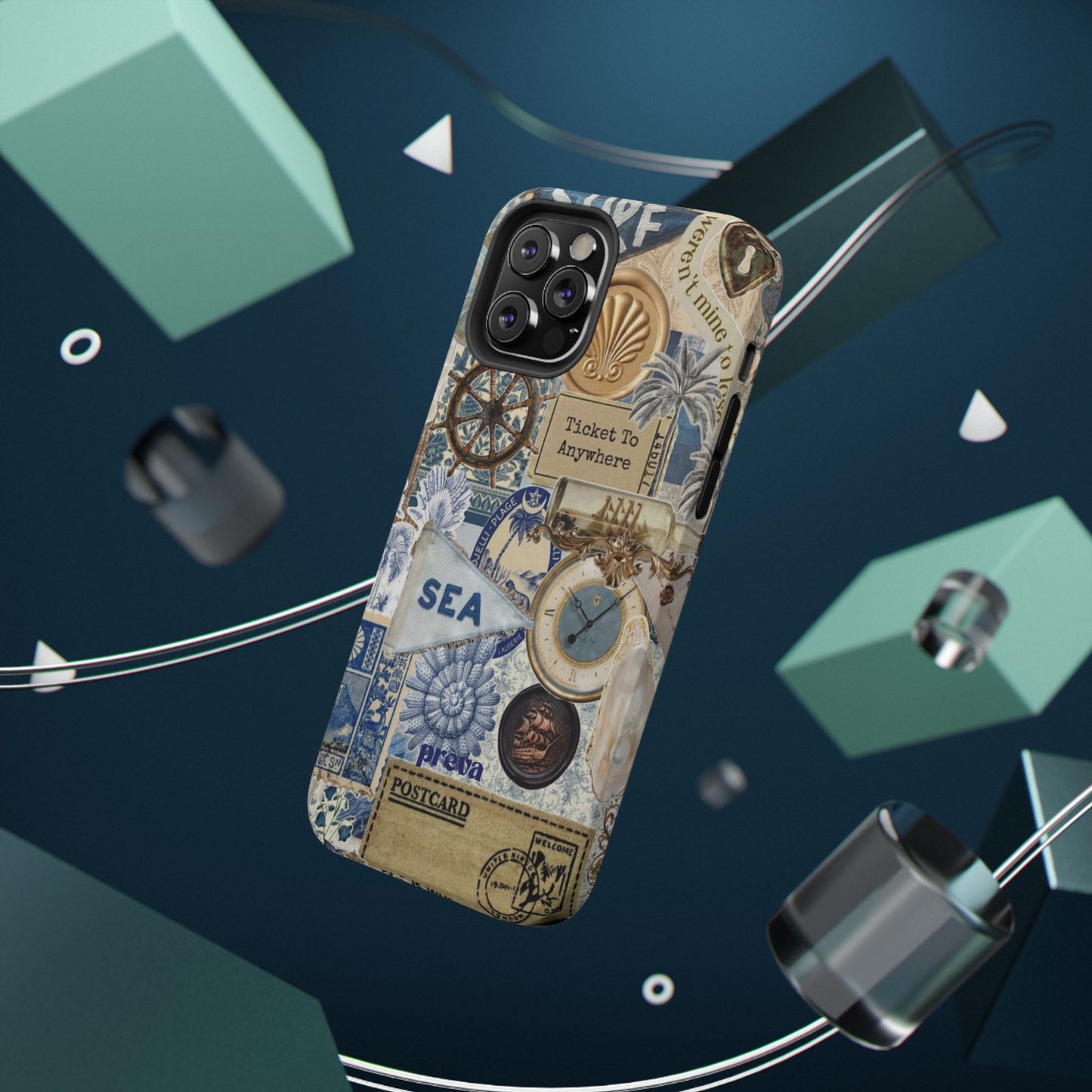 Neutral Travel Collage Phone Case