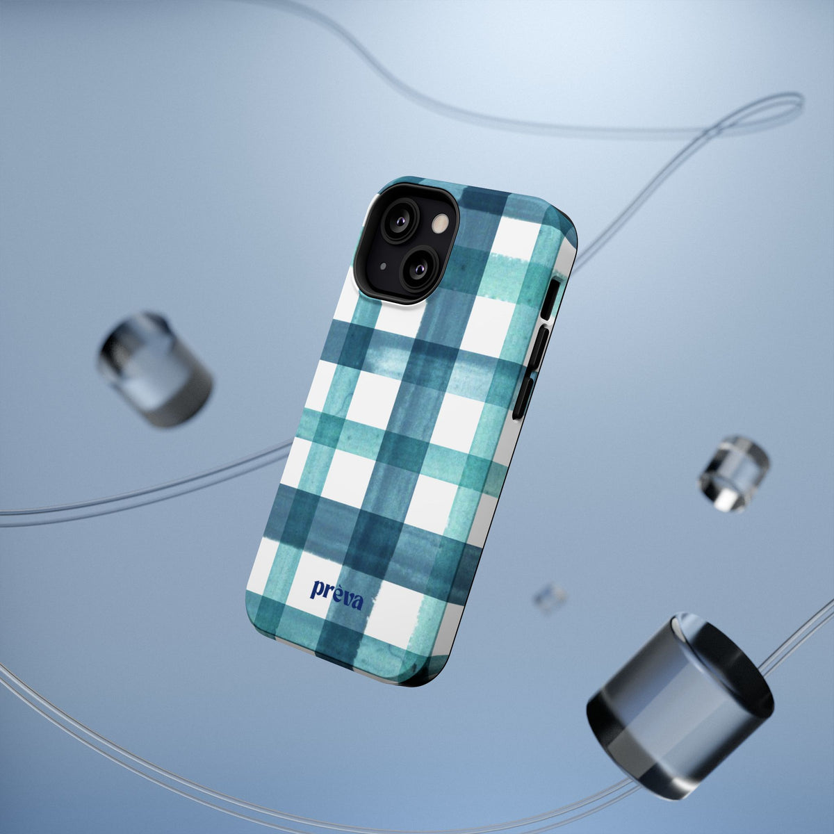 Teal Plaid Phone Case