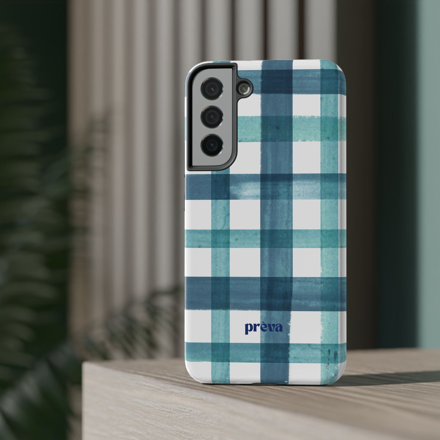 Teal Plaid Phone Case
