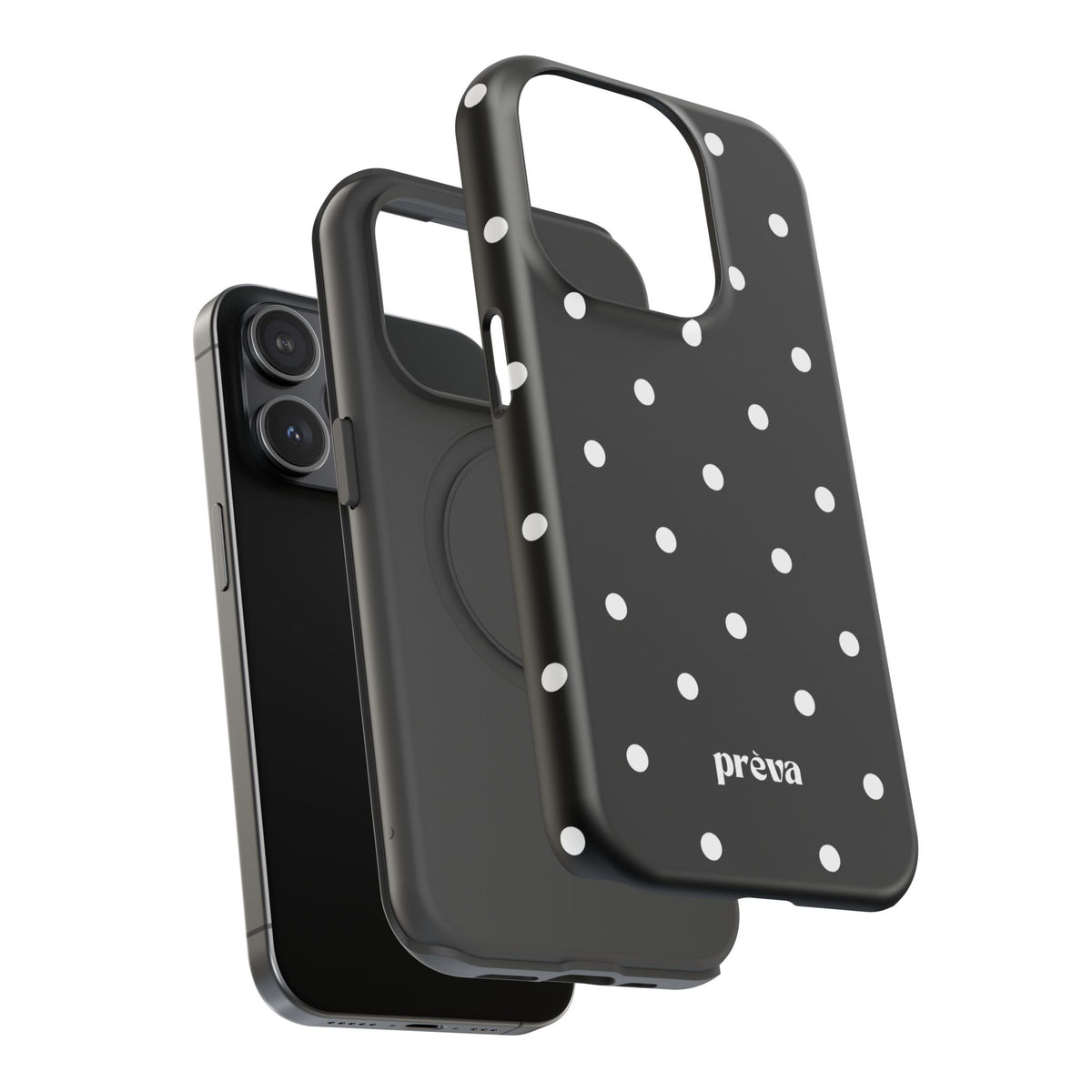 Black with White Polka Dots Phone Case