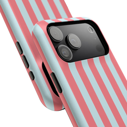 Coral & Teal Stripes Phone Case