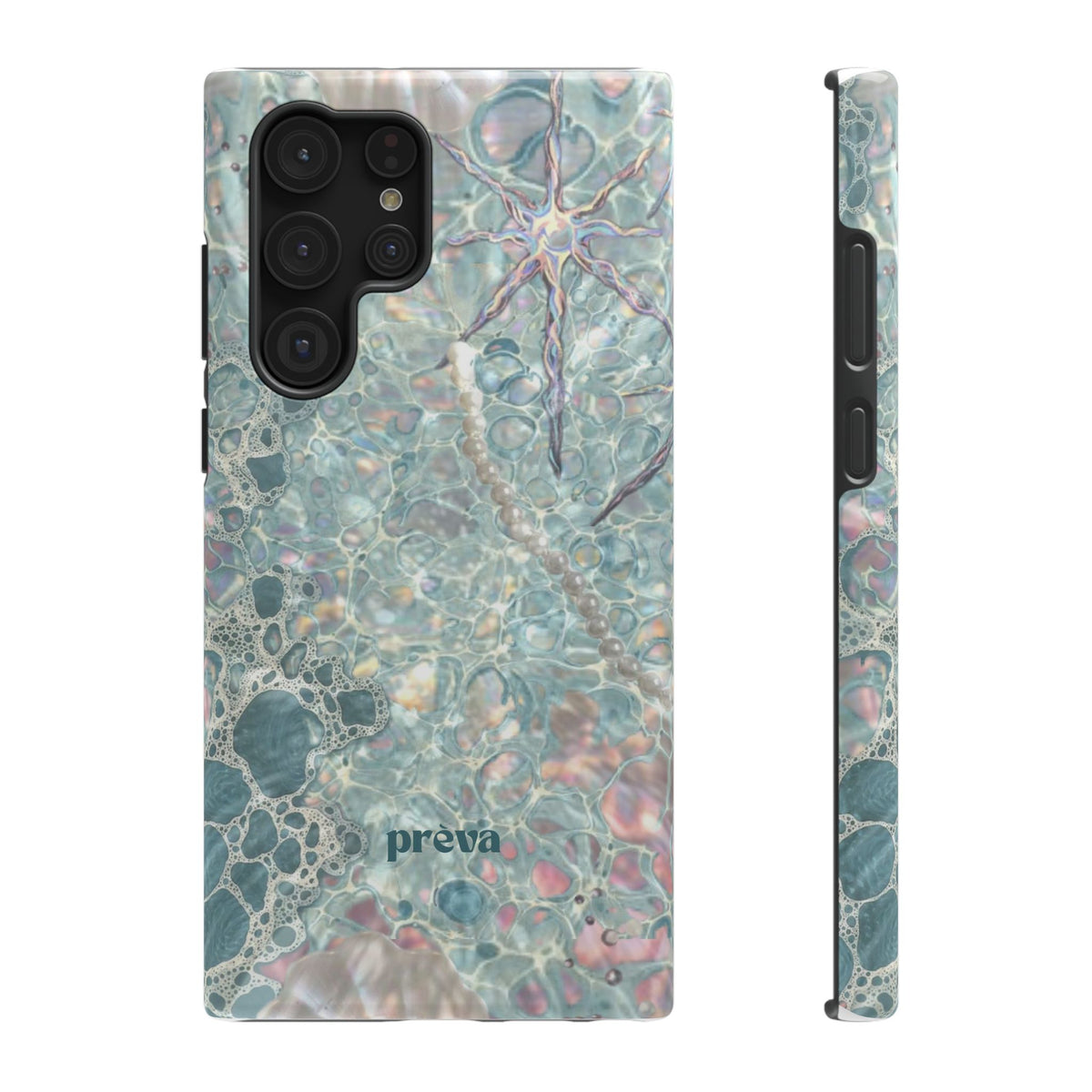 Marbled Seafoam Impact-Resistant Phone Case