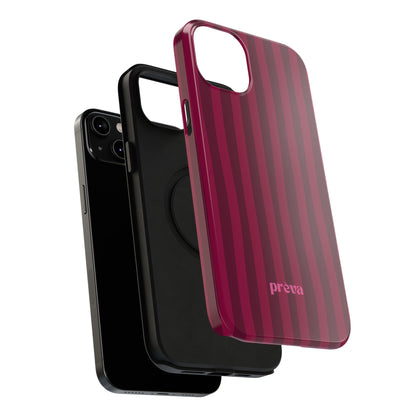 Burgandy Stripes x Ava Dudderar Phone Case