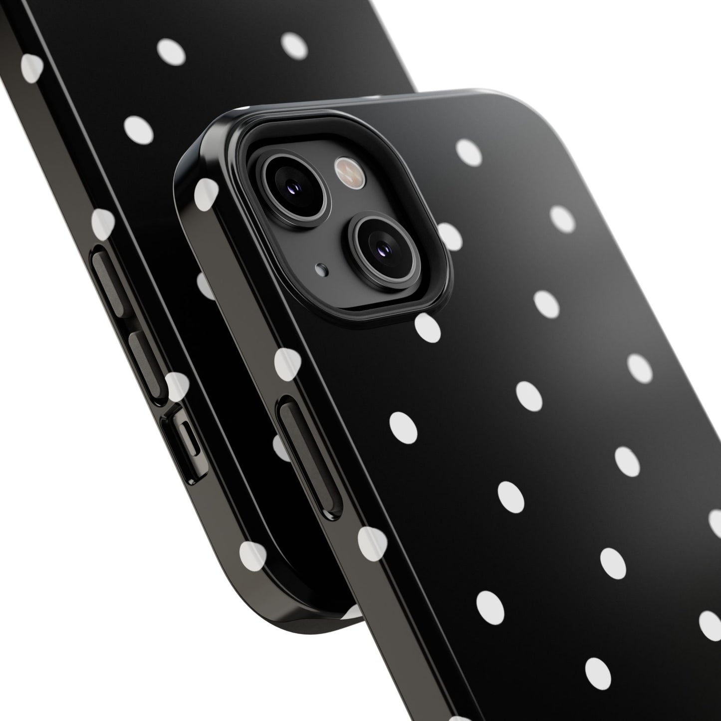 Black with White Polka Dots Phone Case