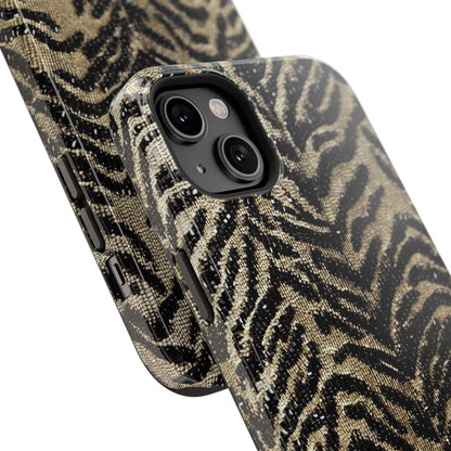 Phone Case — Impact‑Resistant Tiger Print Rug Texture