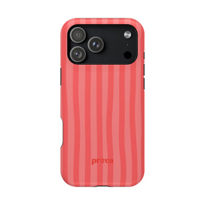 Coral Stipes Phone Case