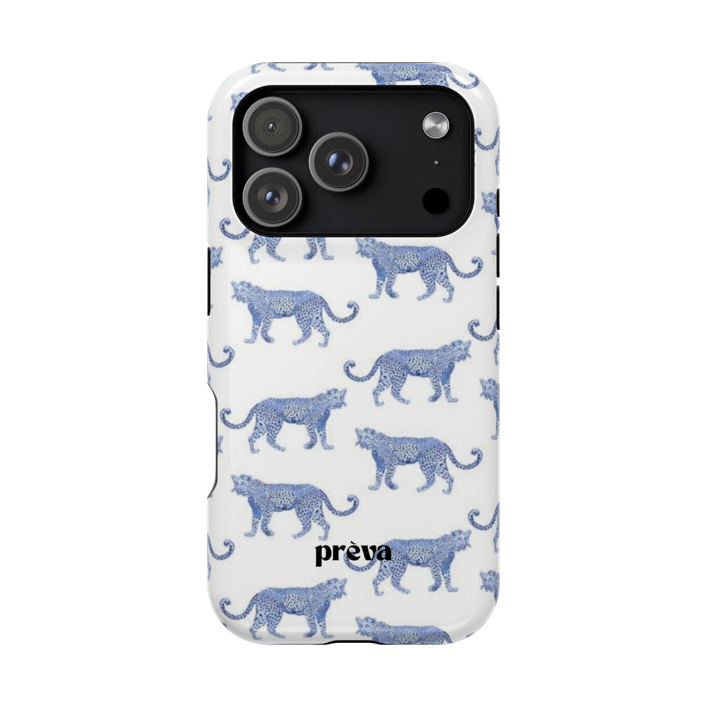 Blue Leopard Pattern Phone Case
