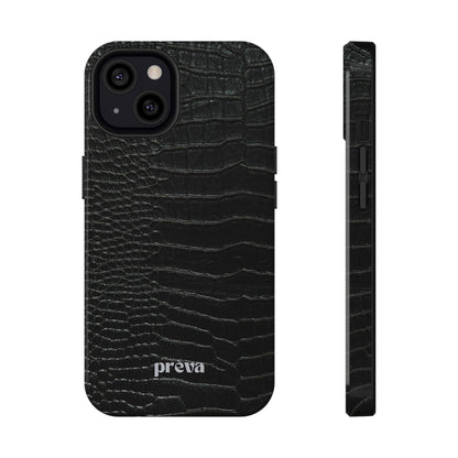 Black Croc Phone Case