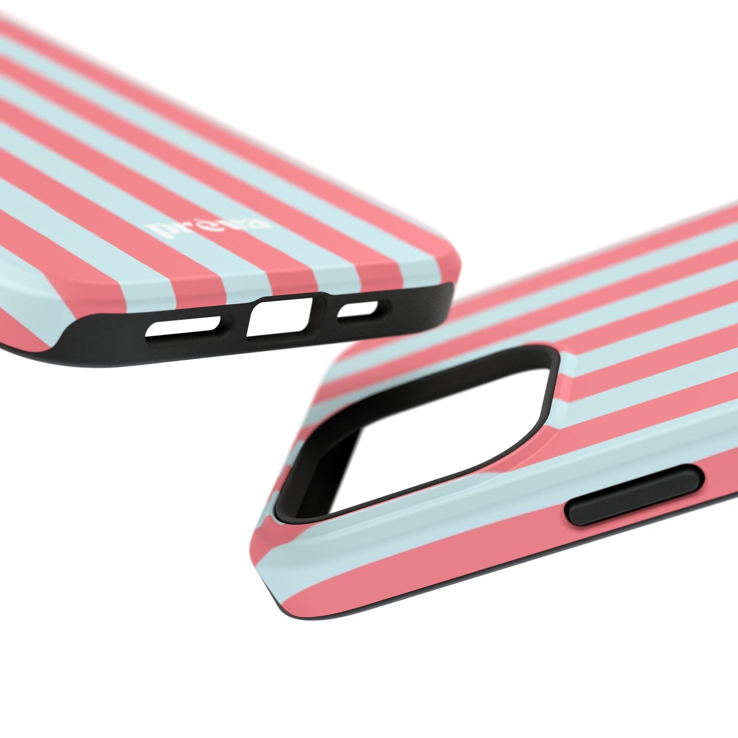 Coral & Teal Stripes Phone Case