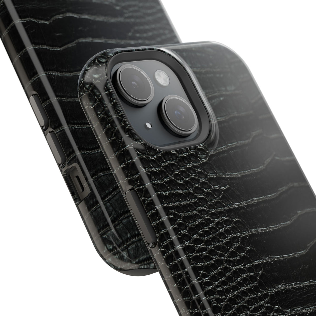 Black Croc Phone Case