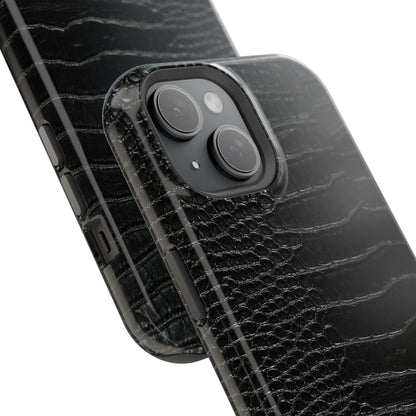 Black Croc Phone Case